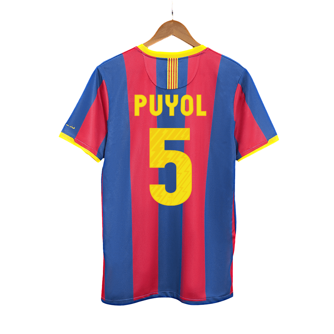 Retro PUYOL #5 Men's Barcelona 2010/11 Home Soccer Jersey