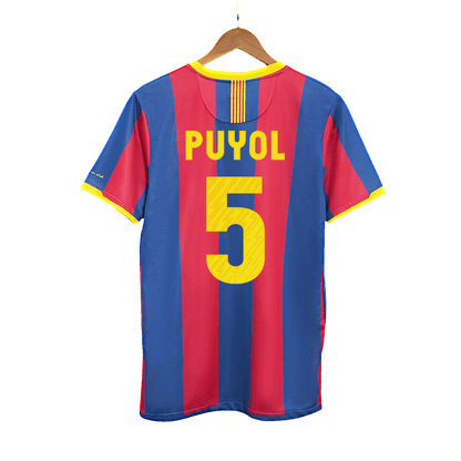 Retro PUYOL #5 Men's Barcelona 2010/11 Home Soccer Jersey