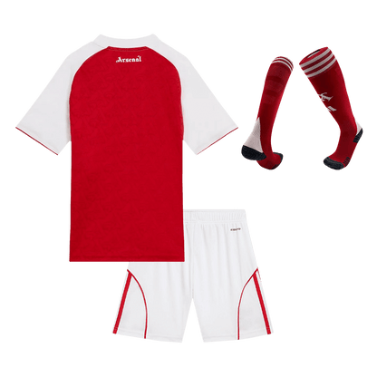 Kid's Arsenal 2025/26 Home Soccer Jersey Full Kit