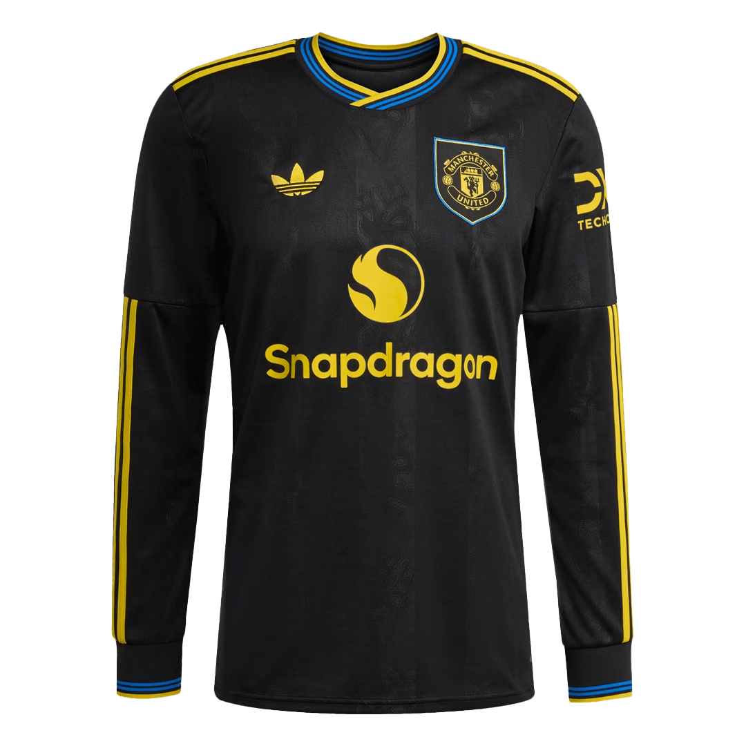 Men's Manchester United 2025/26 Third Away Long Sleeve Soccer Jersey