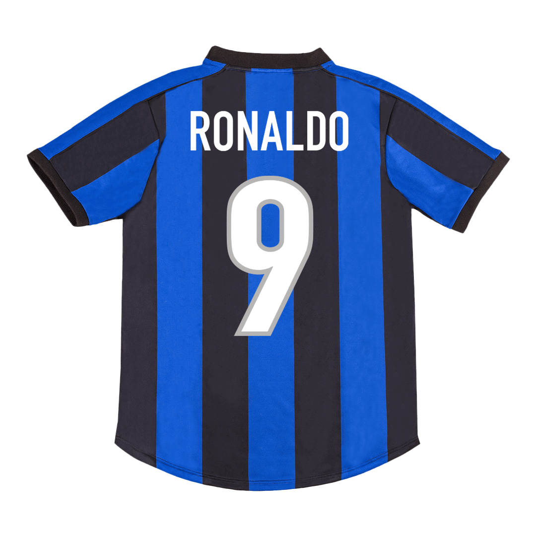 Retro RONALDO #9 Men's Inter Milan 1999/00 Home Soccer Jersey