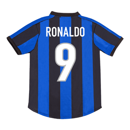 Retro RONALDO #9 Men's Inter Milan 1999/00 Home Soccer Jersey