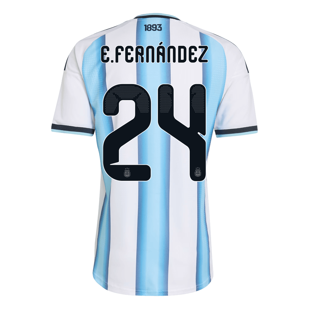 E. FERNÁNDEZ #24 Men's Argentina World Cup 2026 Player Version Home Soccer Jersey - Slim Fit