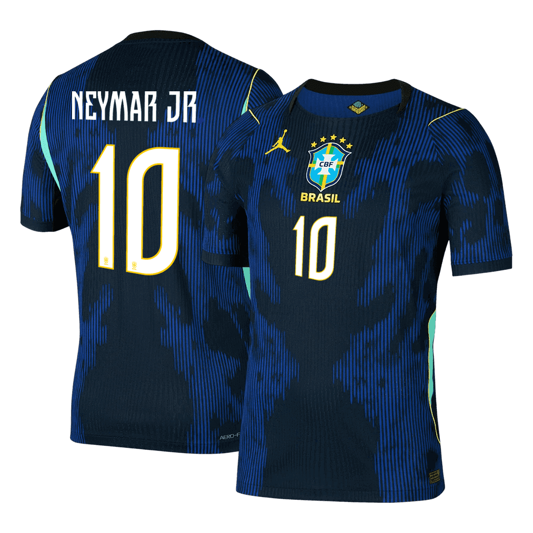 NEYMAR JR #10 Men's Brazil World Cup 2026 Player Version Away Soccer Jersey - Slim Fit