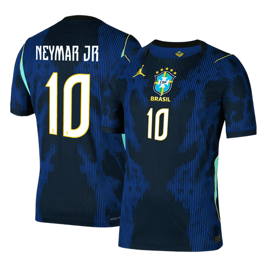 NEYMAR JR #10 Men's Brazil World Cup 2026 Player Version Away Soccer Jersey - Slim Fit