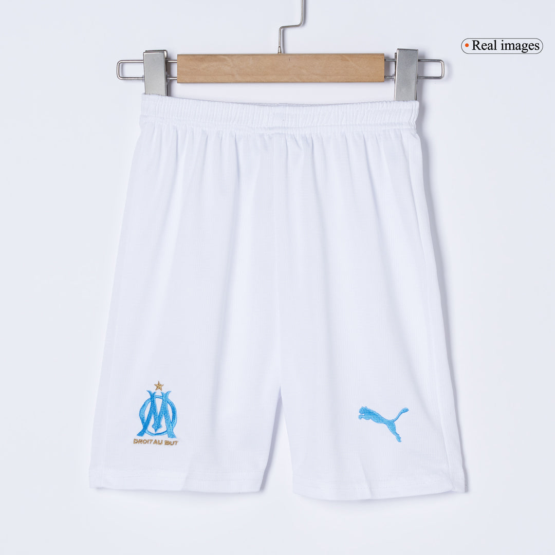 Kid's Marseille 2025/26 Home Soccer Jersey Kit