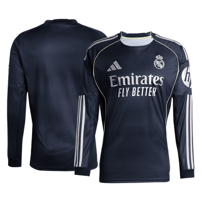 Men's Real Madrid 2025/26 Away Long Sleeve Soccer Jersey