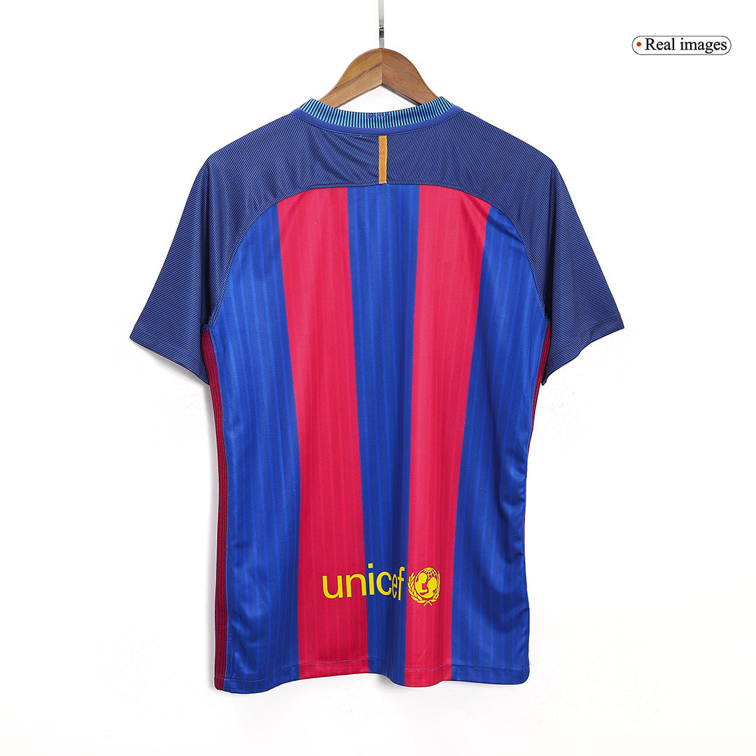 Retro Men's Barcelona 2016/17 Home Soccer Jersey