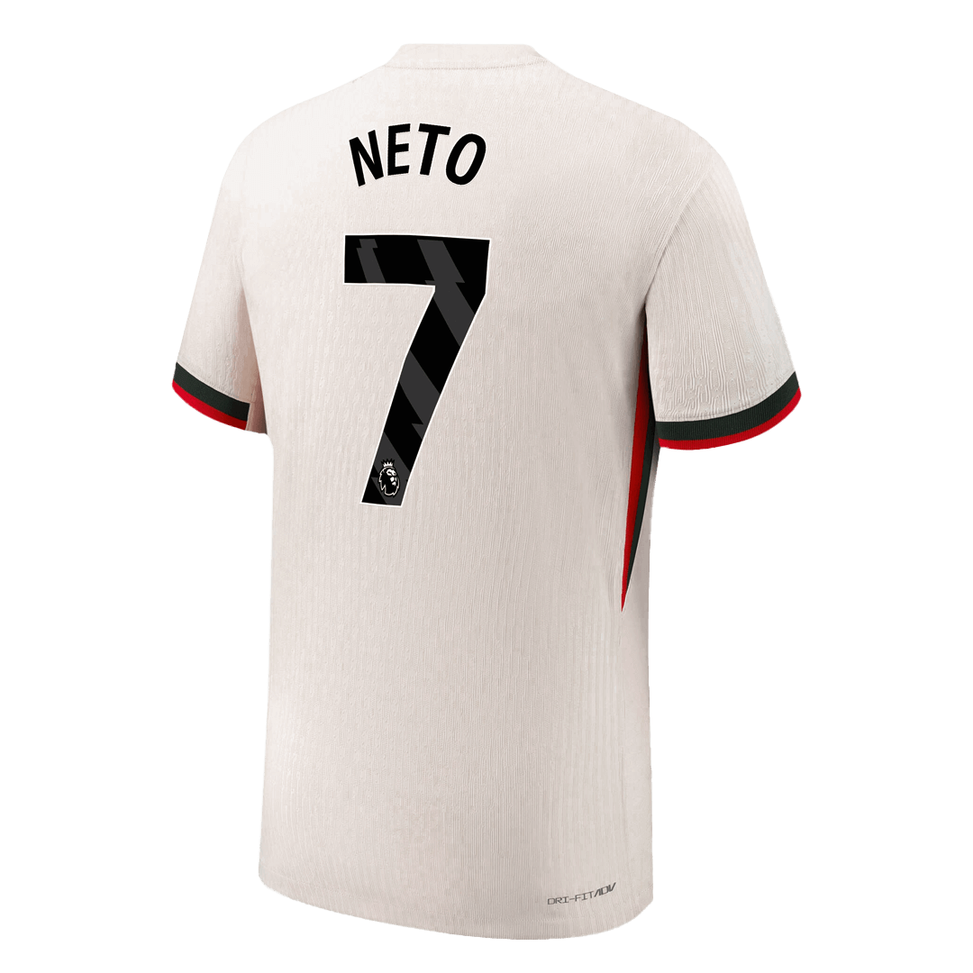 NETO #7 Men's Chelsea 2025/26 Player Version Away Soccer Jersey - Slim Fit