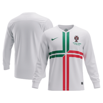 Retro Men's Portugal 2012 Away Long Sleeve Soccer Jersey