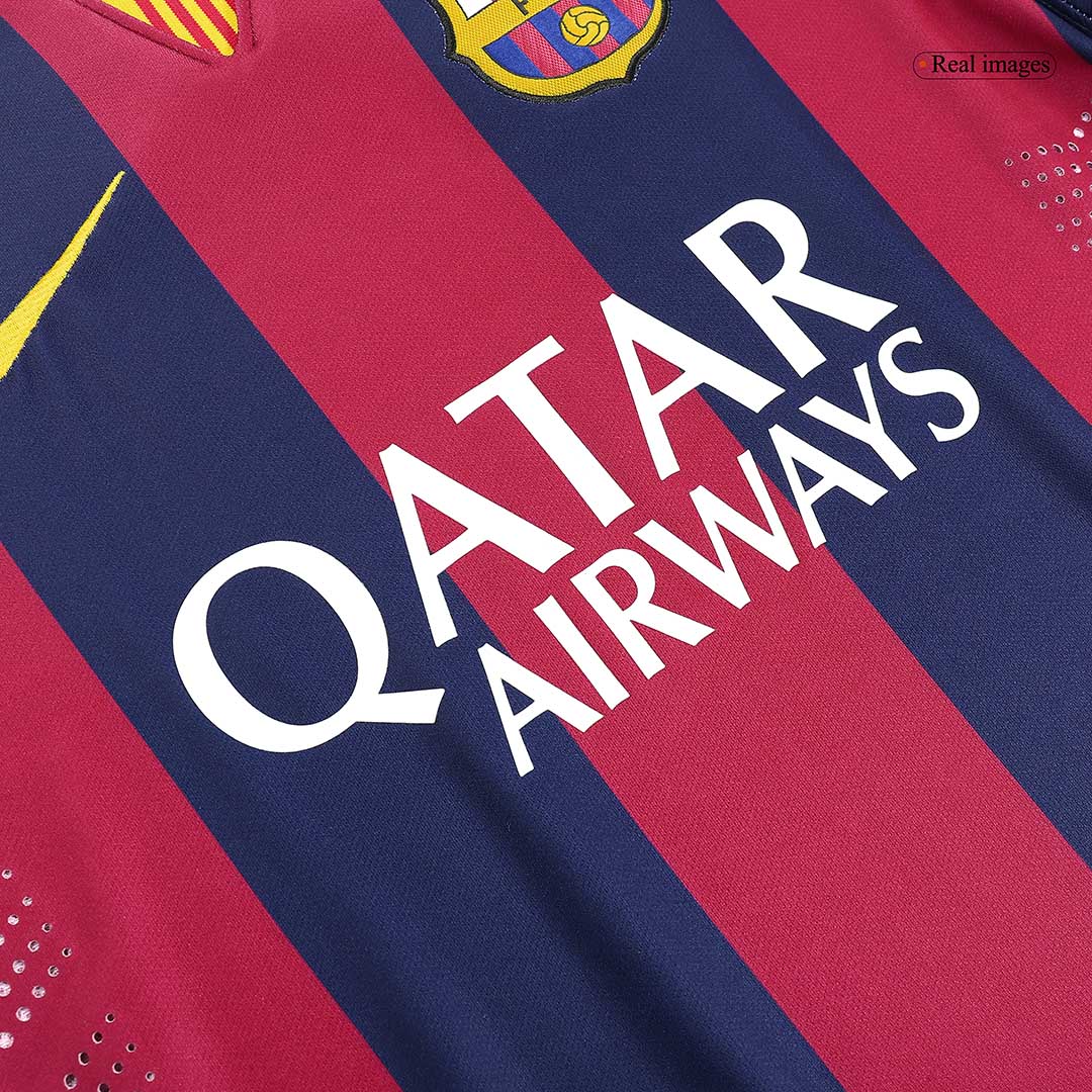 Retro NEYMAR JR #11 Men's Barcelona 2014/15 Home Soccer Jersey