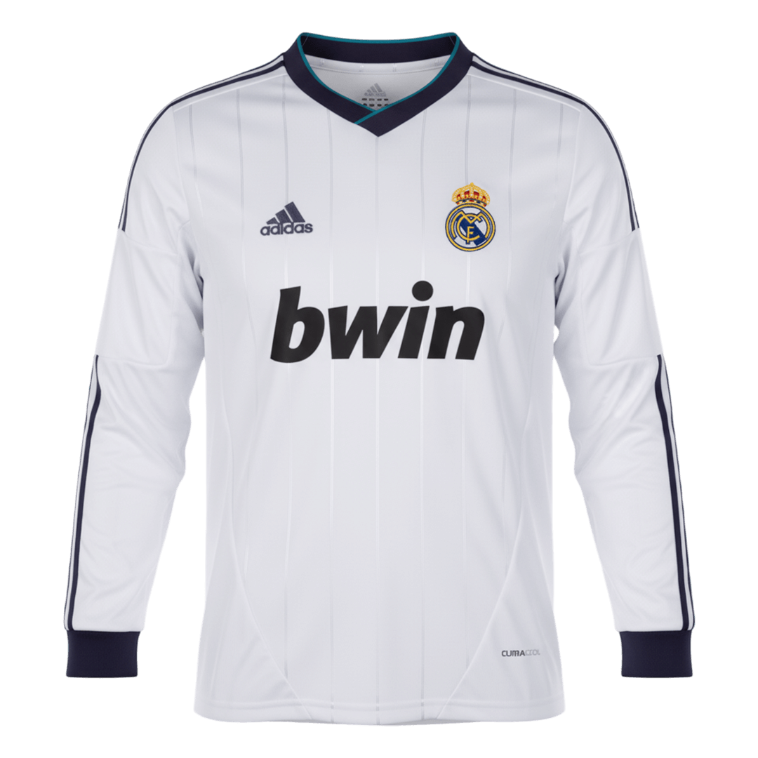 Retro Men's Real Madrid 2012/13 Home Long Sleeve Soccer Jersey