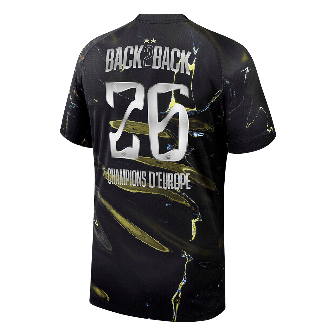 Champions of Europe #26 Men's PSG 2025/26 Soccer Jersey
