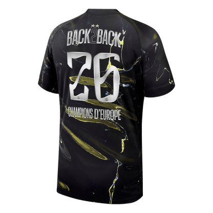 Champions of Europe #26 Men's PSG 2025/26 Soccer Jersey