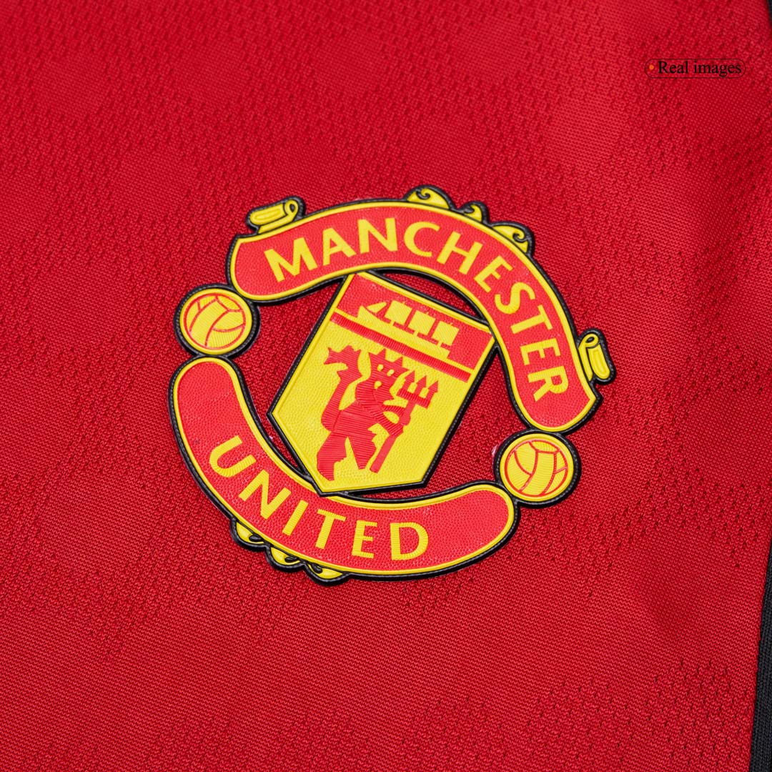 Men's Manchester United 2025/26 Player Version Home Soccer Jersey - Slim Fit