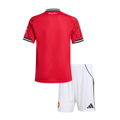 Kid's Manchester United 2025/26 Home Soccer Jersey Kit