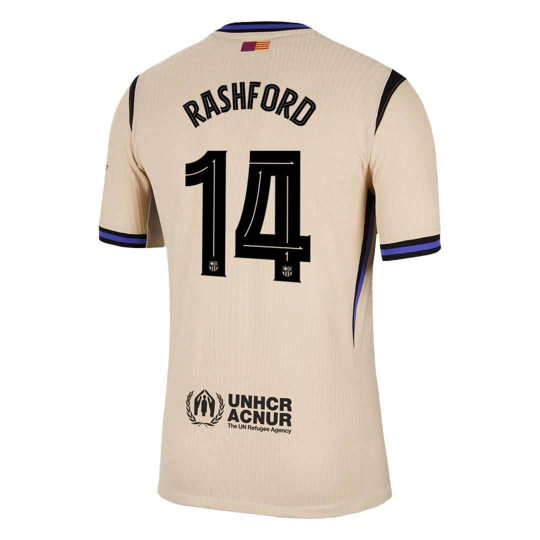 RASHFORD #14 Men's Barcelona UCL 2025/26 Player Version Away Soccer Jersey - Slim Fit