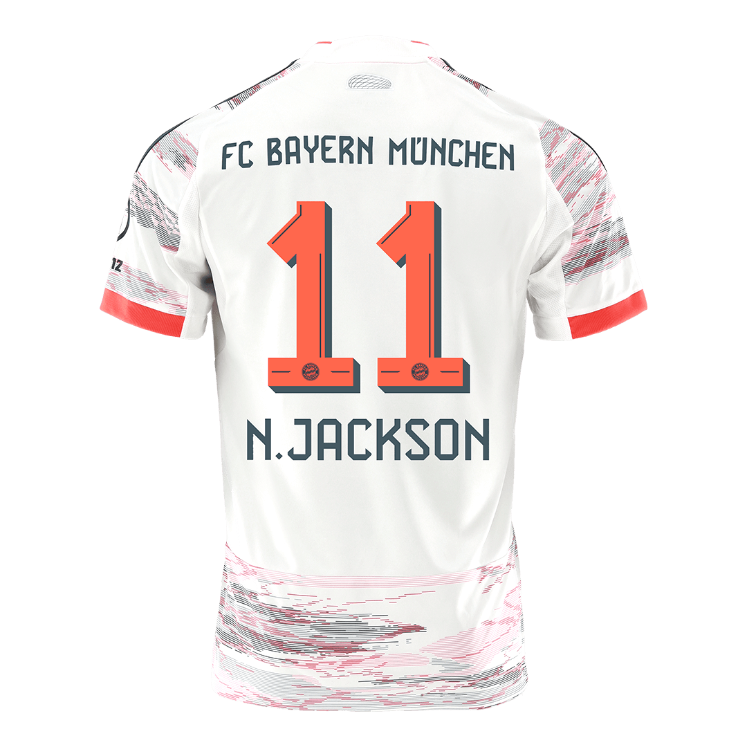 N.JACKSON #11 Men's Bayern Munich 2025/26 Away Soccer Jersey