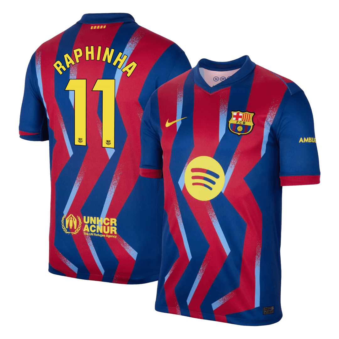 RAPHINHA #11 Men's Barcelona 2025/26 Fourth Away Soccer Jersey