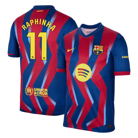 RAPHINHA #11 Men's Barcelona 2025/26 Fourth Away Soccer Jersey