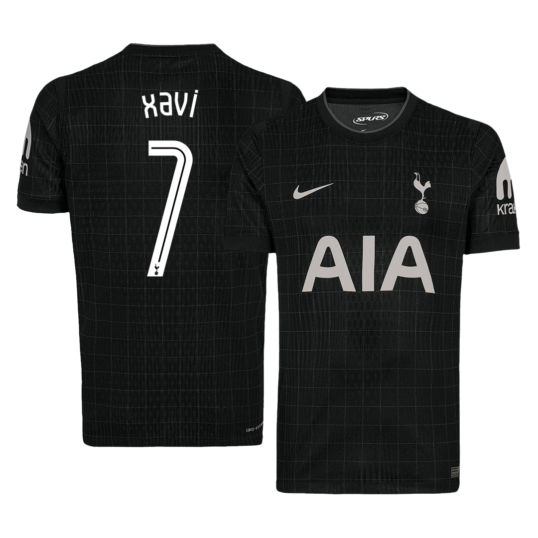 XAVI #7 Men's Tottenham Hotspur UCL 2025/26 Away Soccer Jersey