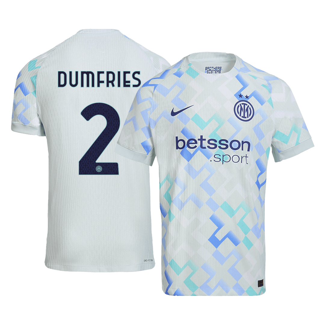 DUMFRIES #2 Men's Inter Milan 2025/26 Player Version Away Soccer Jersey - Slim Fit