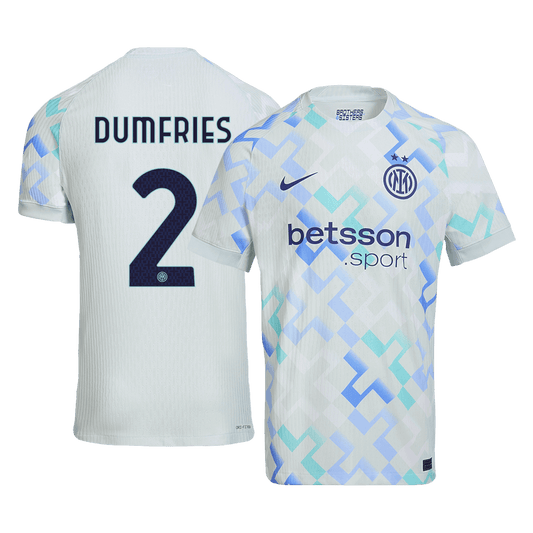 DUMFRIES #2 Men's Inter Milan 2025/26 Player Version Away Soccer Jersey - Slim Fit