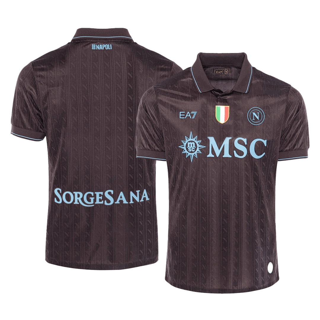 Men's Napoli 2025/26 Player Version Third Away Soccer Jersey - Slim Fit