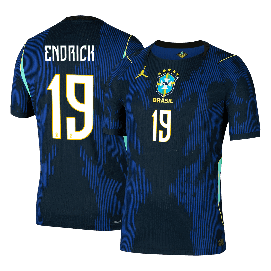 ENDRICK #19 Men's Brazil World Cup 2026 Player Version Away Soccer Jersey - Slim Fit