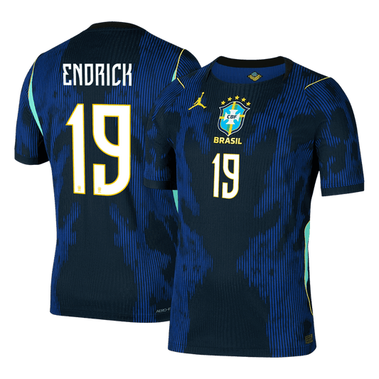 ENDRICK #19 Men's Brazil World Cup 2026 Player Version Away Soccer Jersey - Slim Fit