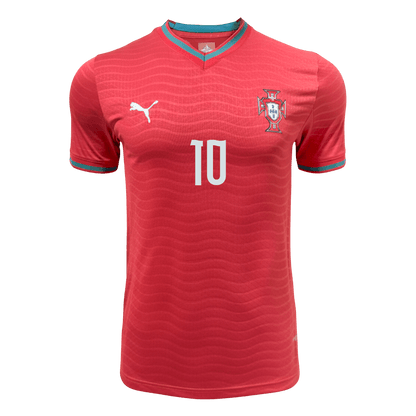 BERNARDO #10 Men's Portugal World Cup 2026 Player Version Home Soccer Jersey - Slim Fit