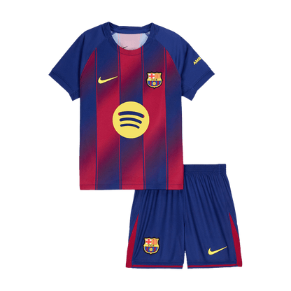 Kid's Barcelona 2025/26 Home Soccer Jersey Kit [PREMIUM]