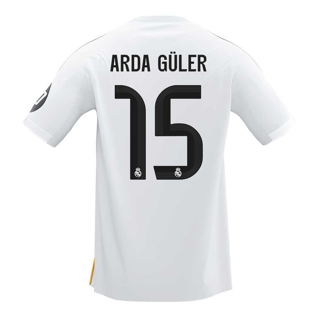 ARDA GÜLER #15 Men's Real Madrid 2025/26 Home Soccer Jersey [PREMIUM]