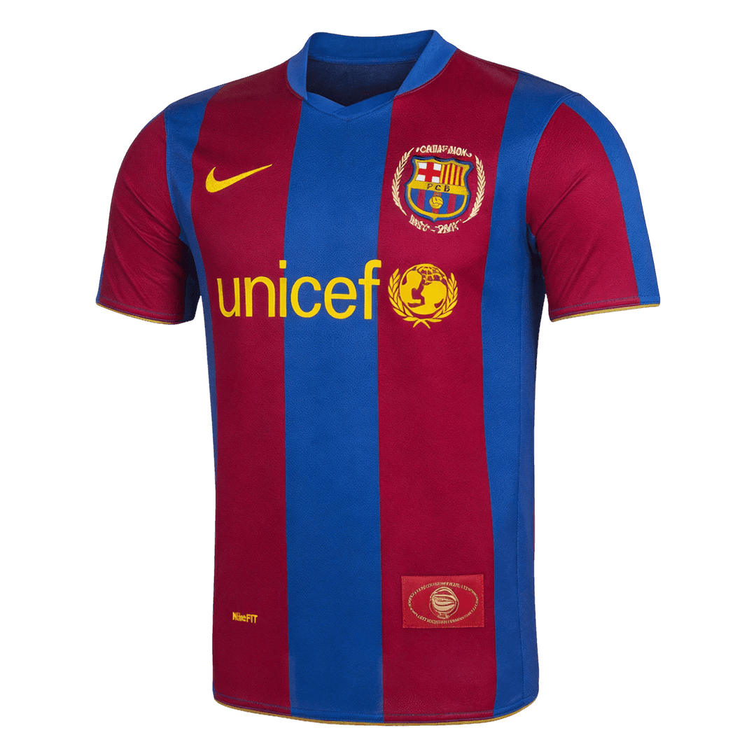 Retro Men's Barcelona 2007/08 Home Soccer Jersey