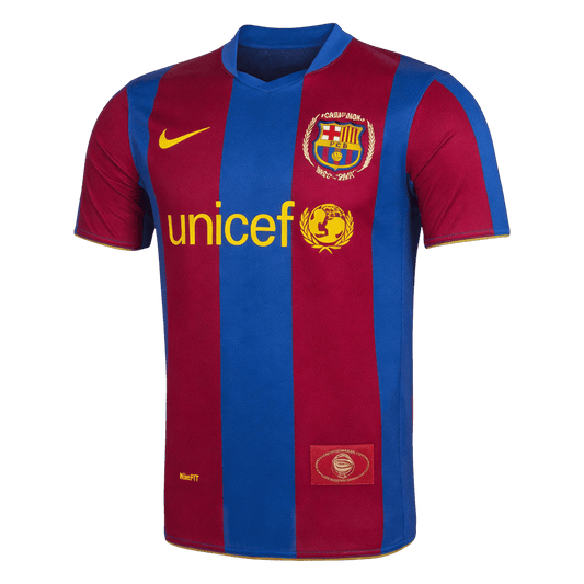 Retro Men's Barcelona 2007/08 Home Soccer Jersey