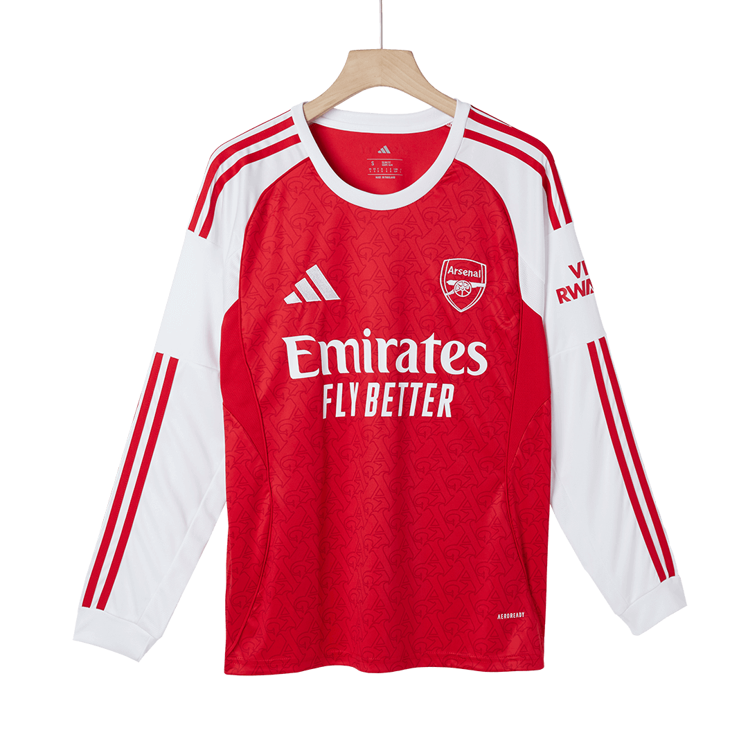 Men's Arsenal 2025/26 Home Long Sleeve Soccer Jersey