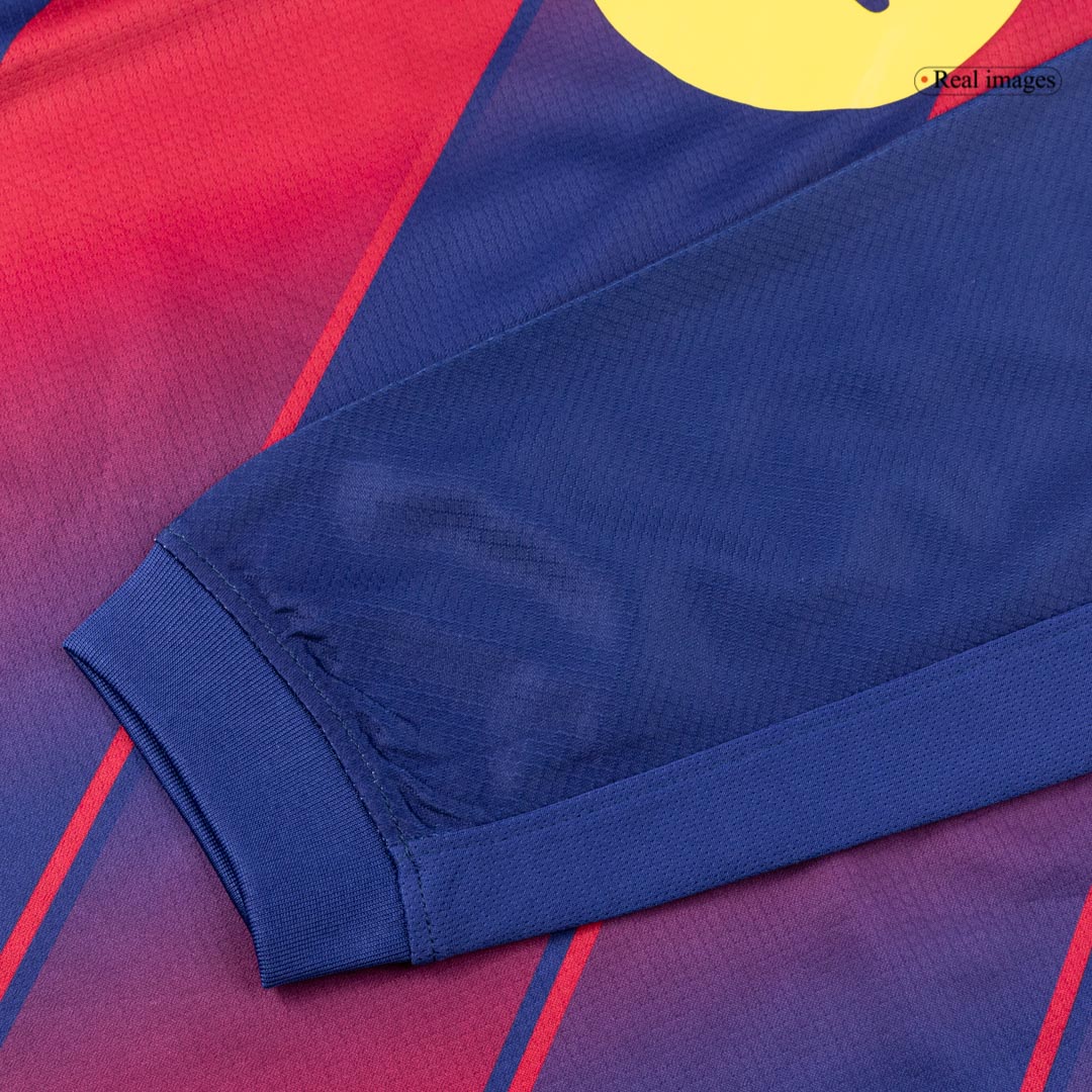 Men's Barcelona 2025/26 Home Long Sleeve Soccer Jersey