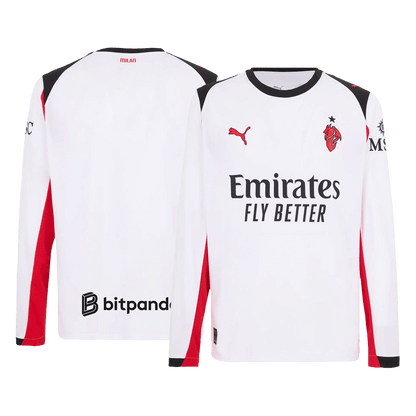 Men's AC Milan 2025/26 Away Long Sleeve Soccer Jersey