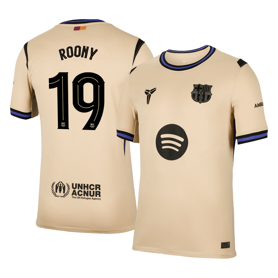 ROONY #19 Men's Barcelona UCL 2025/26 Away Soccer Jersey