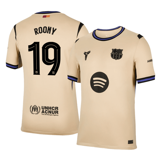 ROONY #19 Men's Barcelona UCL 2025/26 Away Soccer Jersey