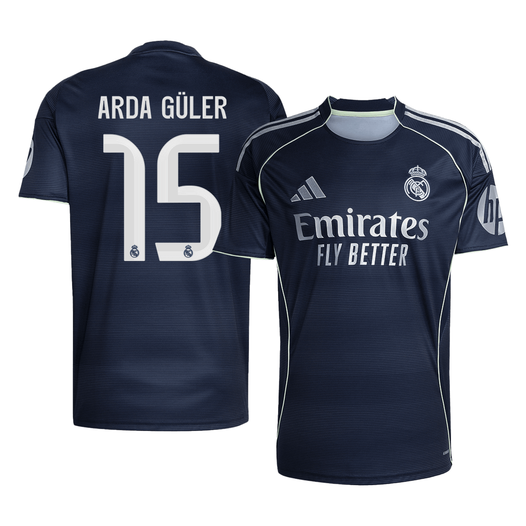 ARDA GÜLER #15 Men's Real Madrid 2025/26 Away Soccer Jersey [PREMIUM]