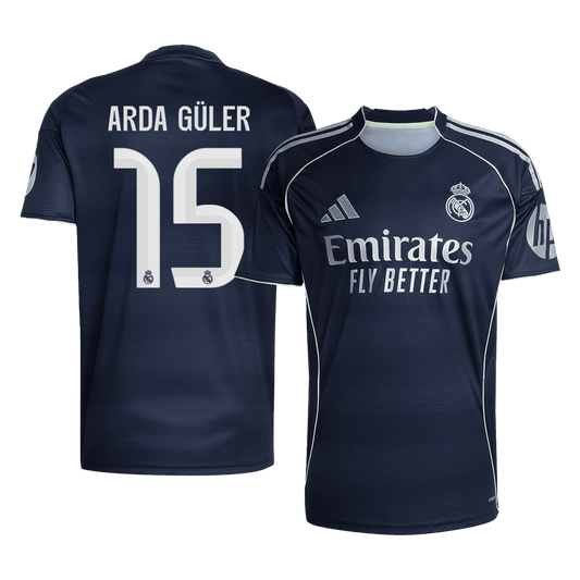 ARDA GÜLER #15 Men's Real Madrid 2025/26 Away Soccer Jersey [PREMIUM]