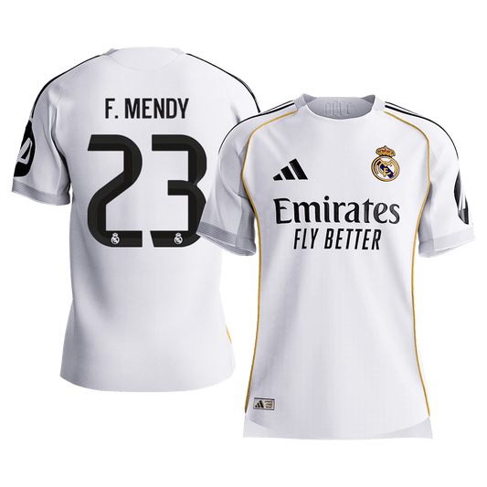 F.MENDY #23 Men's Real Madrid 2025/26 Player Version Home Soccer Jersey - Slim Fit [PREMIUM]