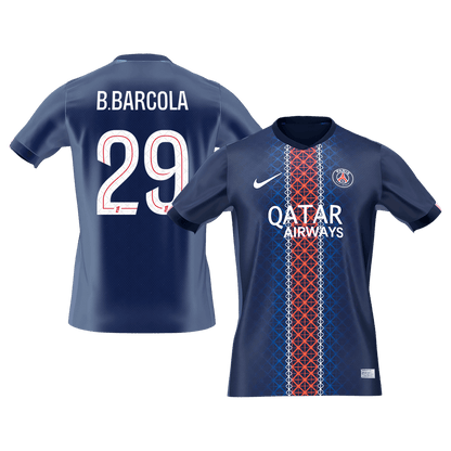 B.BARCOLA #29 Men's PSG 2025/26 Home Soccer Jersey [PREMIUM]