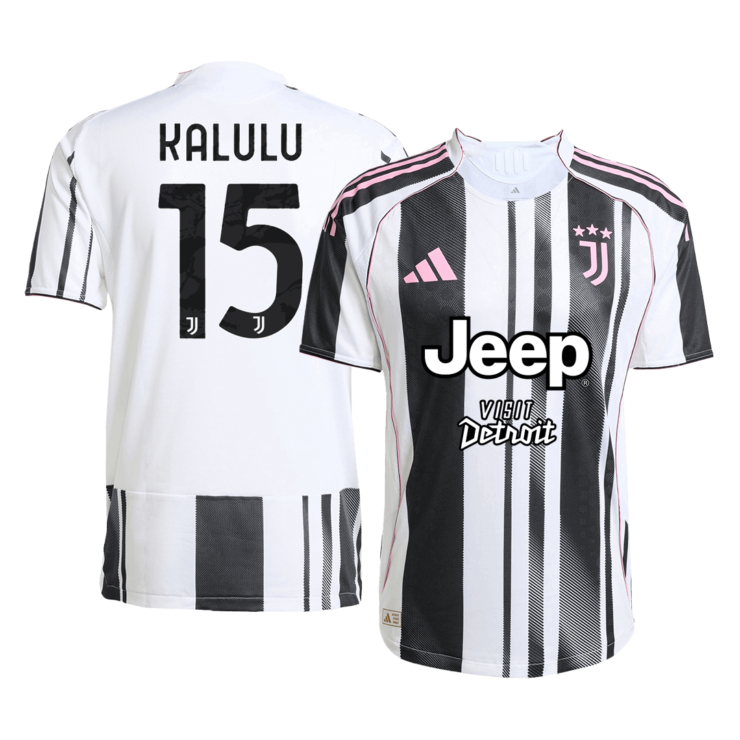 KALULU #15 Men's Juventus 2025/26 Player Version Home Soccer Jersey - Slim Fit