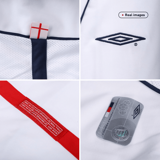 Retro BECKHAM #7 Men's England 2002 Home Soccer Jersey