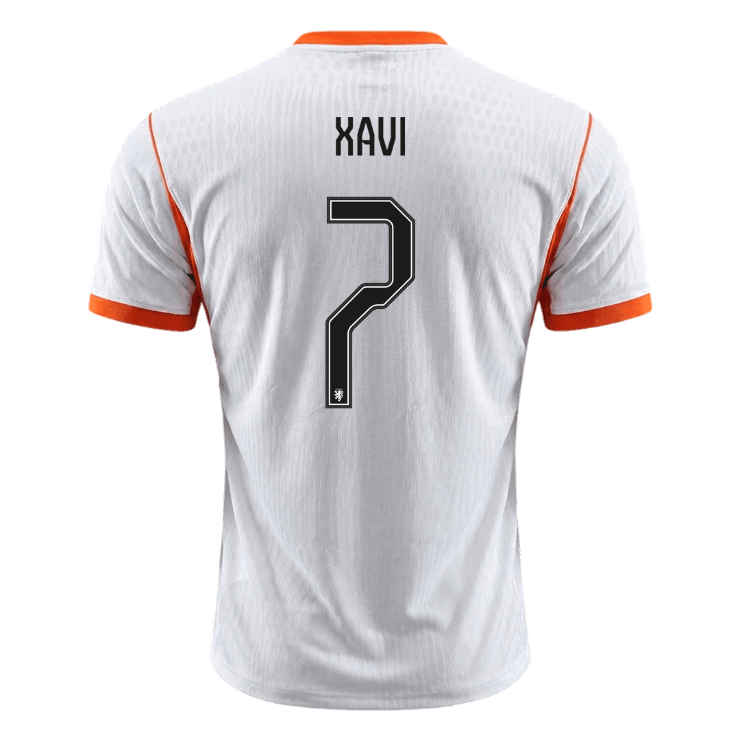 XAVI #7 Men's Netherlands World Cup 2026 Player Version Away Soccer Jersey - Slim Fit