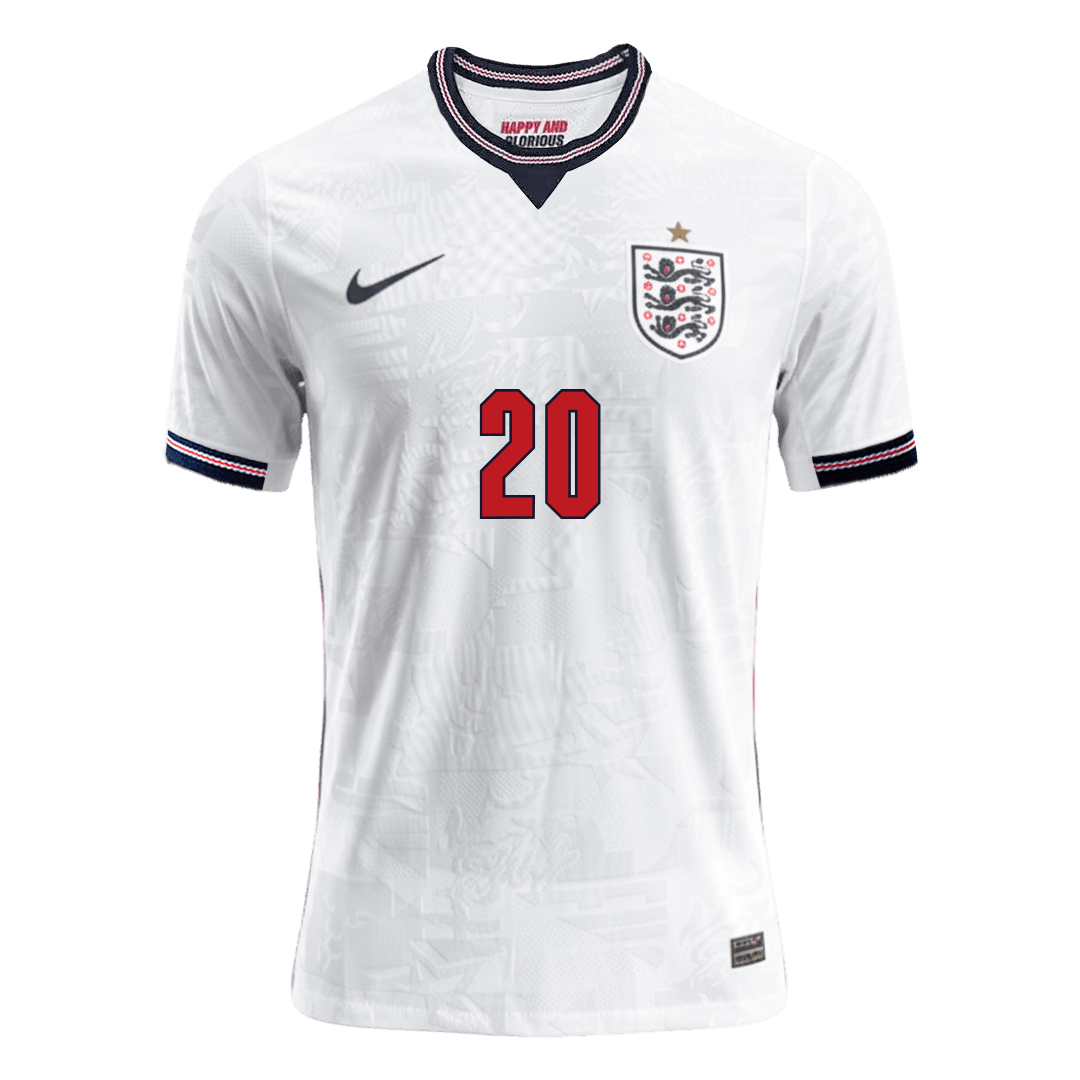 PALMER #20 Men's England World Cup 2026 Player Version Home Soccer Jersey - Slim Fit