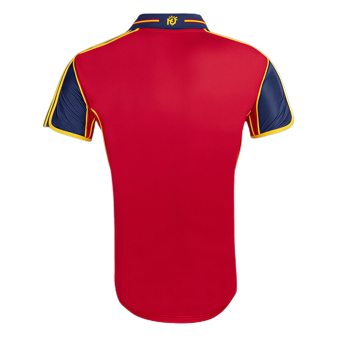 Retro Men's Spain 2000 Home Soccer Jersey