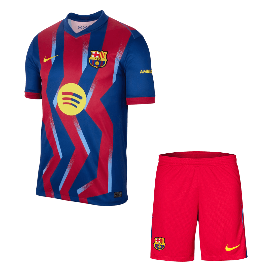 Men's Barcelona 2025/26 Fourth Away Soccer Jersey Kit